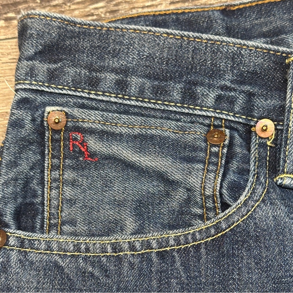 Y2K Polo Ralph Lauren Jeans 34x30 Bootcut Jeans Red R 100% Cotton - Picture 14 of 16
